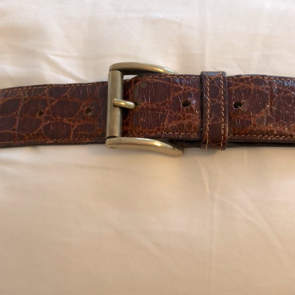 Vintage Versace Brown Leather Belt